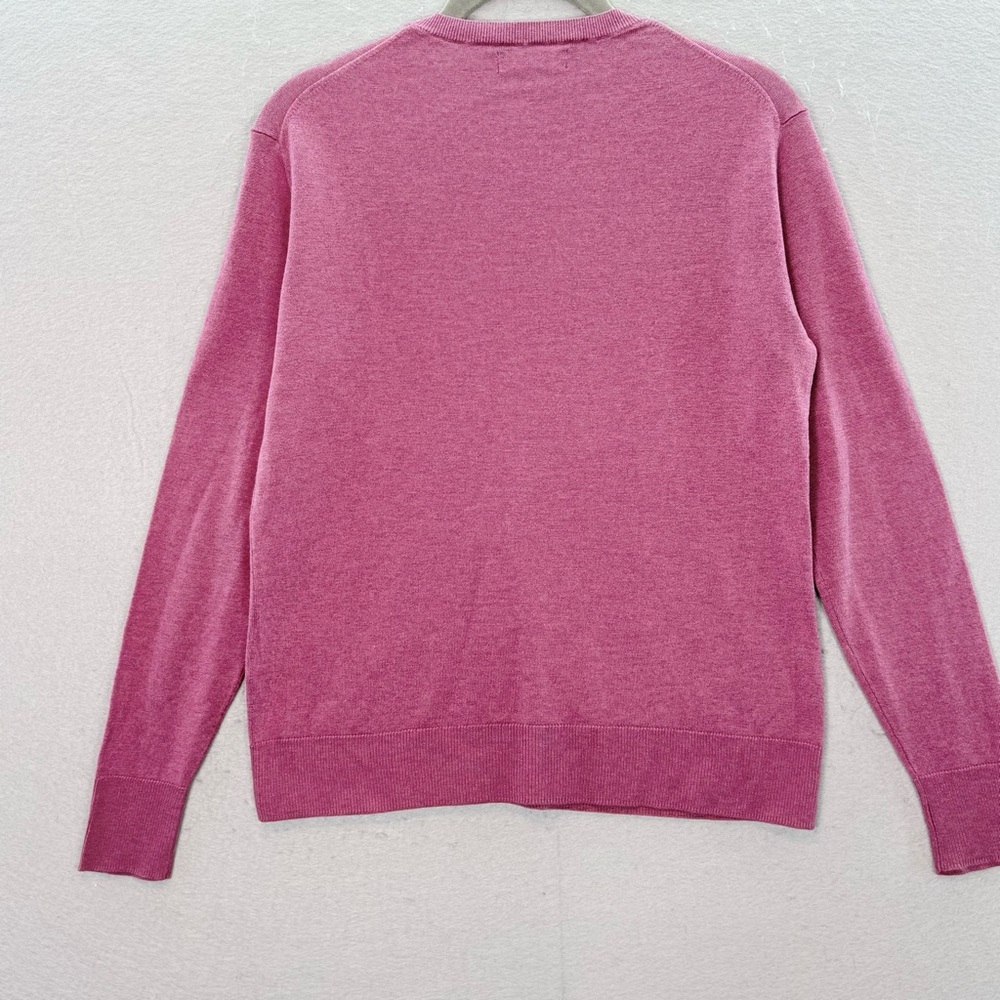 NAADAM -women’s Silk Cashmere crewneck lightweight sweater heather pink top SZ S - Picture 5 of 5